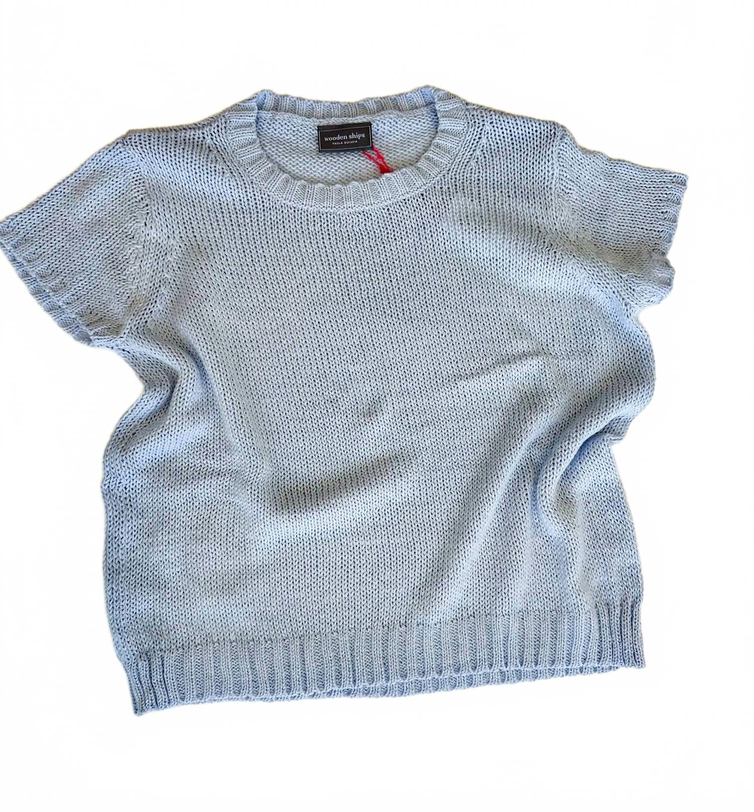 

Женский хлопковый свитер Perfect Tee в голубом оттенке Wisp Wooden Ships