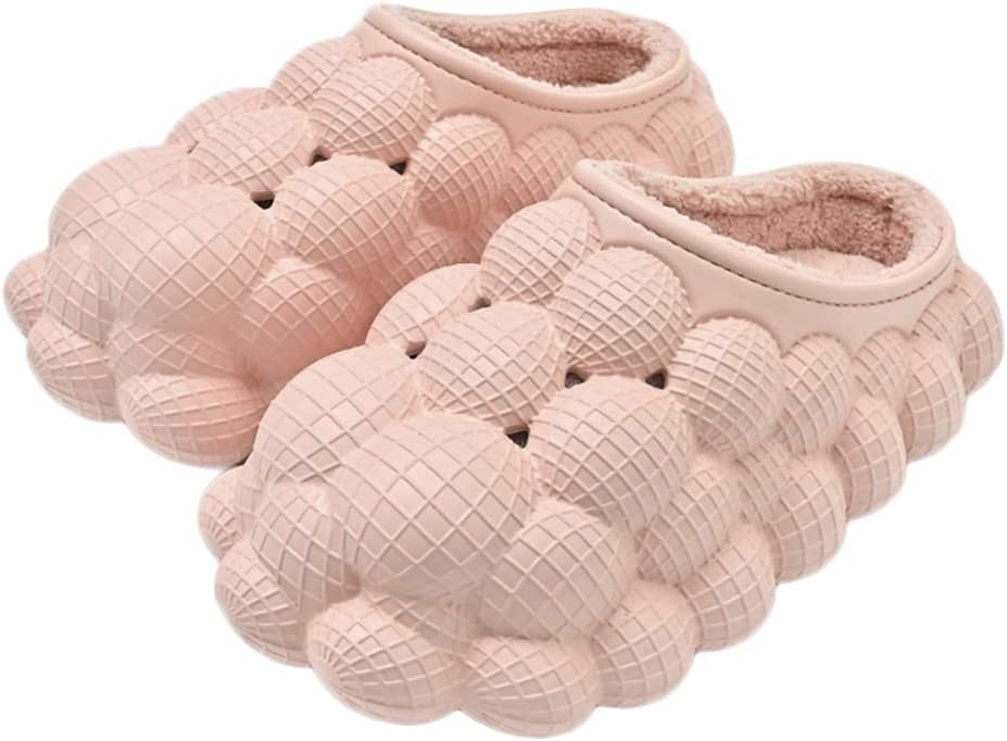 

Домашние тапочки Rojeam Winter теплые для дома, для улицы и дома, с нескользящей подошвой, для мужчин и женщин, розовый