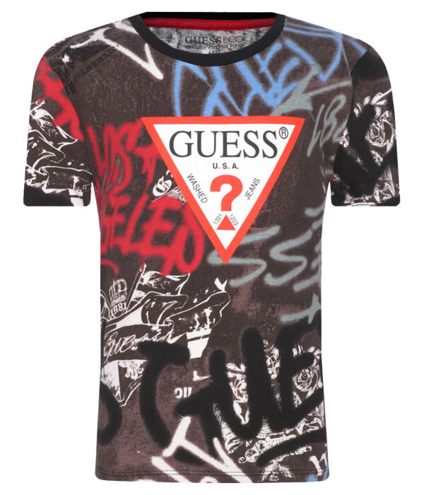 

Футболка детская Guess с граффити, мультиколор