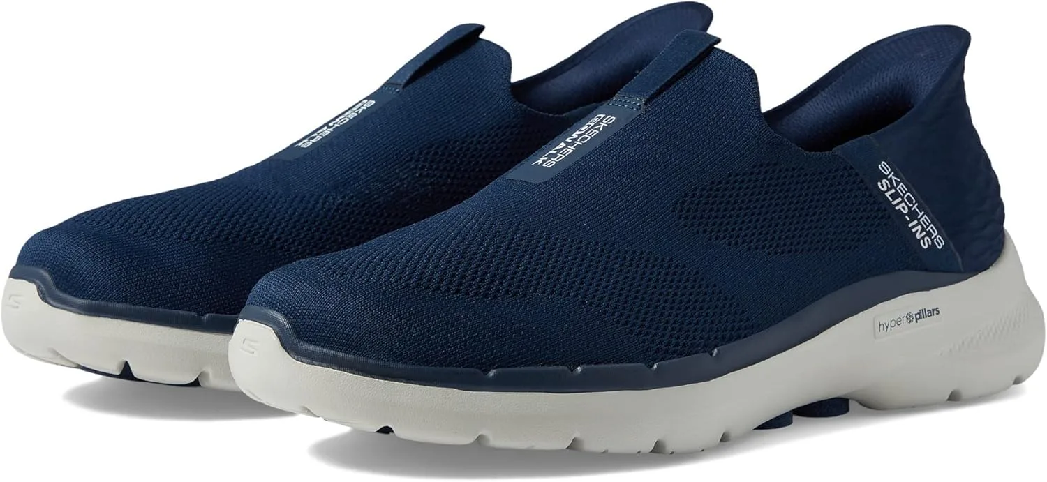 Слипоны Skechers Slip-ins: GO Walk 6 Easy On Slip-on Walking Trainers, темно-синий — фото 2