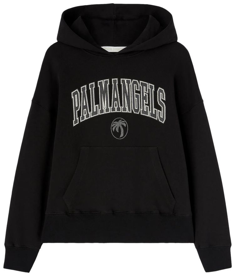 

Худи Palm Angels College Palm Hoodie 'Black/Ivory', черный