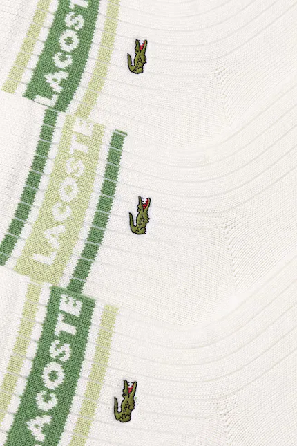 Носки Lacoste, 3 пары, белые — фото 2
