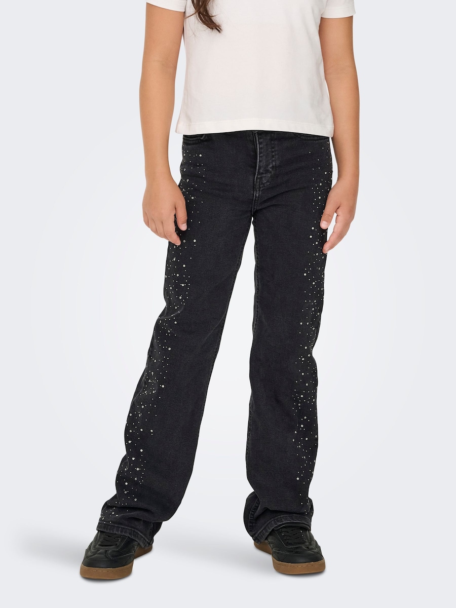Джинсы с широкими штанинами ONLY GIRLS KOGJUICY, Black Denim — фото 3