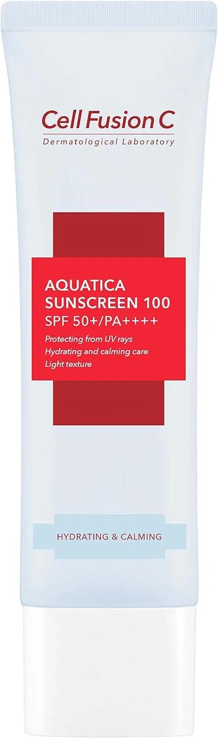 Солнцезащитный крем Cell Fusion C Aquatica Sunscreen SPF 50+ PA++++, 50 мл, белый