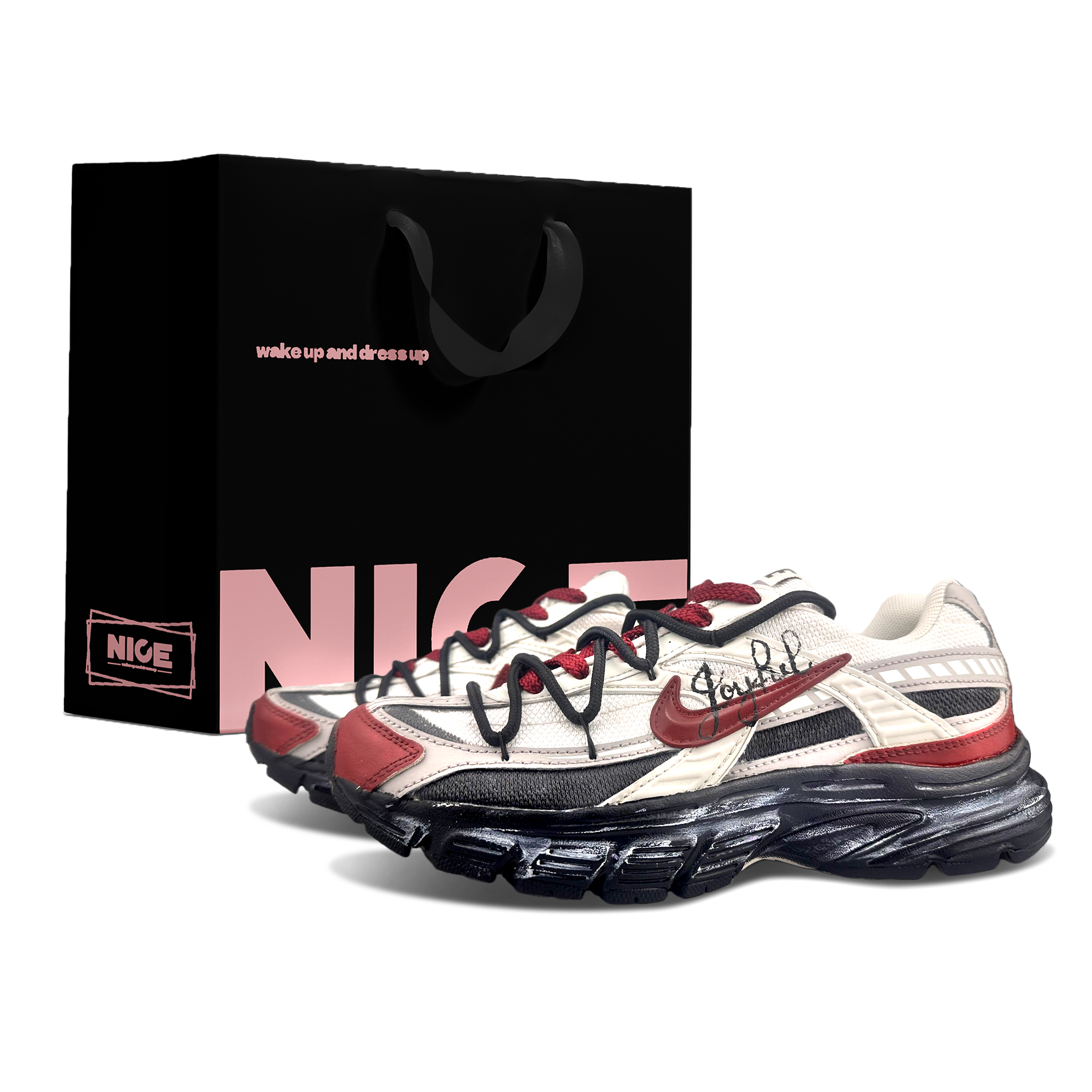 

Nike Initiator Abrasion Resistant Breathable Slip Resistant Low top кроссовки для бега Unisex Black
