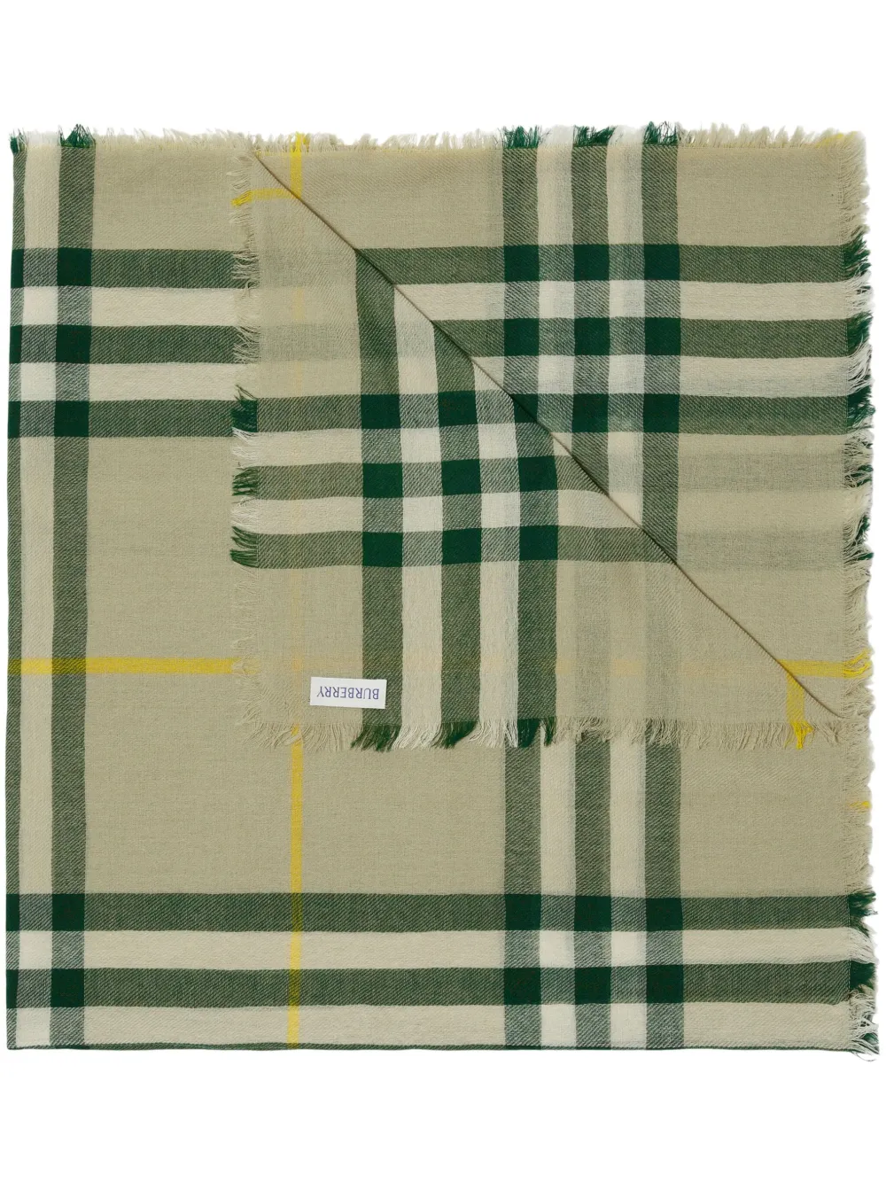

Шерстяной шарф в клетку Vintage Check BURBERRY, зеленый