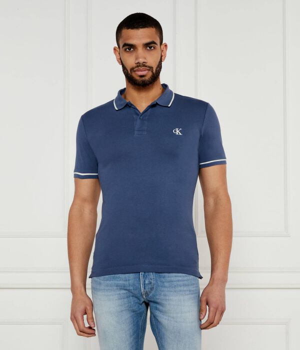 

Рубашка поло Slim fit Calvin Klein Jeans, синий