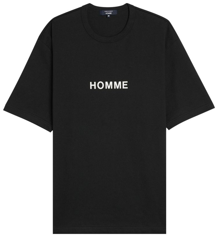 

Футболка Comme des Garçons Homme Plus Tight Tension Jersey Garment Print Logo T-Shirt 'Black', черный