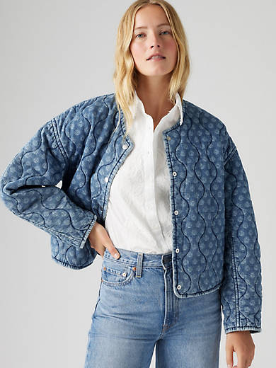 

Стеганая куртка Rumer Levi's, цвет Faye Geo Denim - Blue