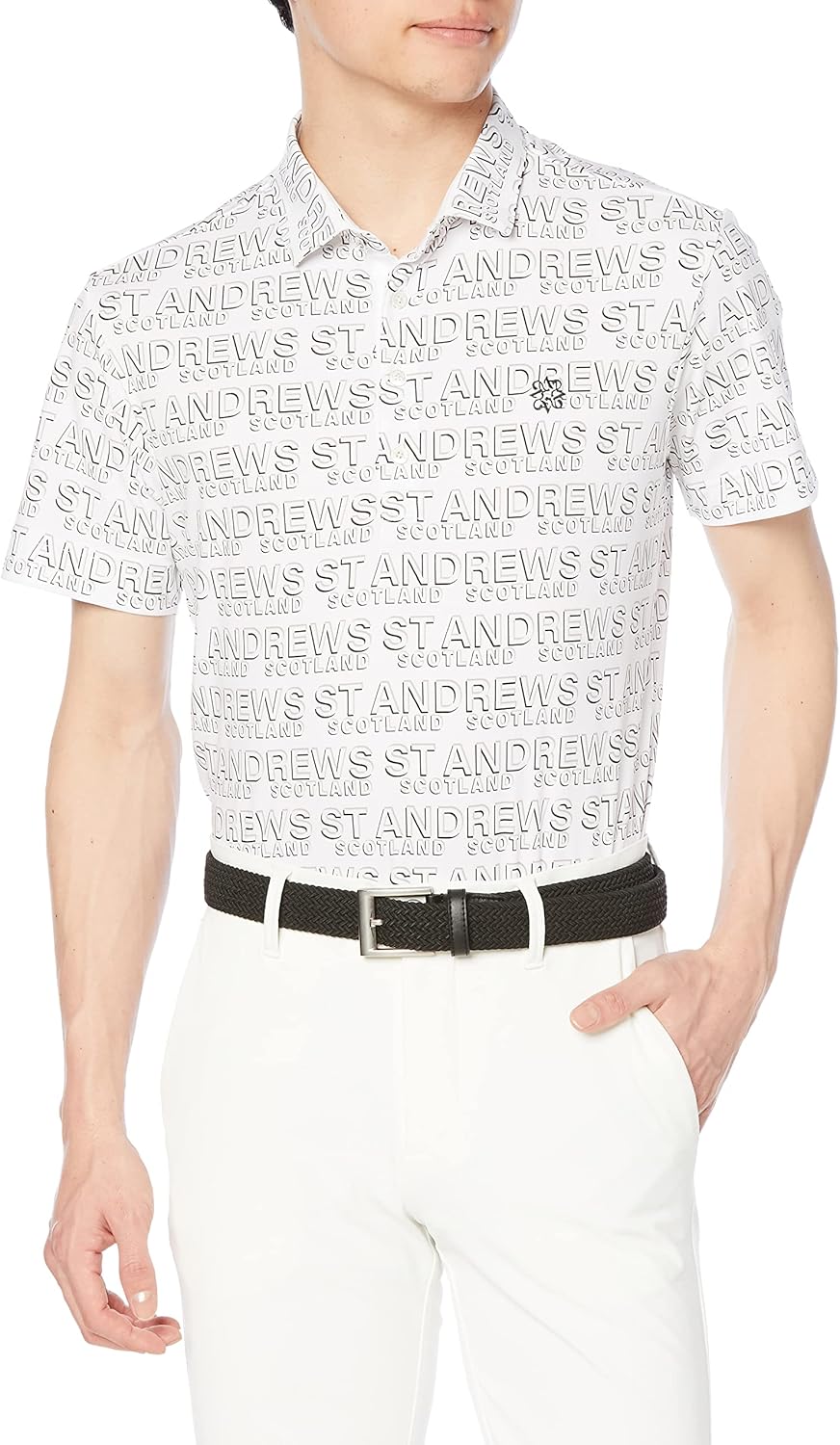 

Мужская поло-рубашка St. Andrews с коротким рукавом (с цифровым логотипом) / для гольфа / 042-3160253, белый