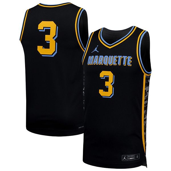 

Мужская баскетбольная майка #3 black marquette golden eagles replica Nike