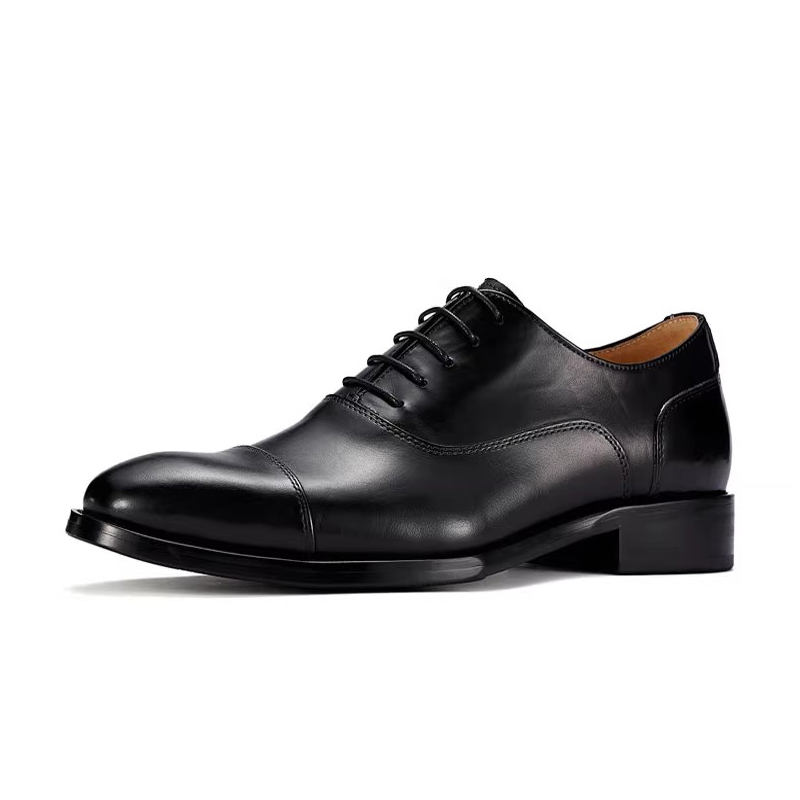 Bansley Туфли Unisex на низком каблуке с потайной платформой черные, цвет Black, Hidden Wedge — фото 2