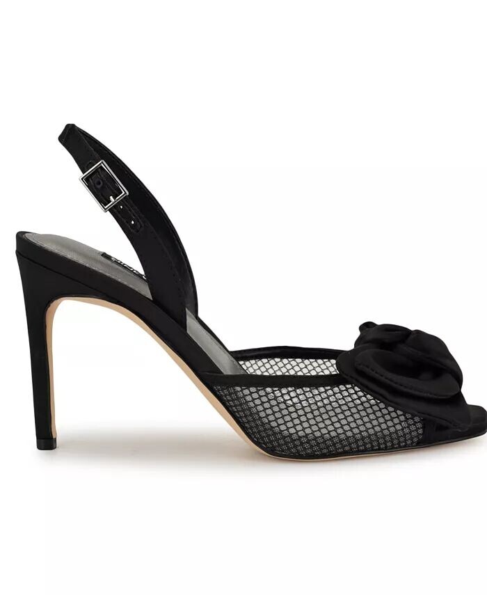 Женские босоножки Gergia Stiletto Heel Open Toe Dress Sandals Nine West, черный — фото 2
