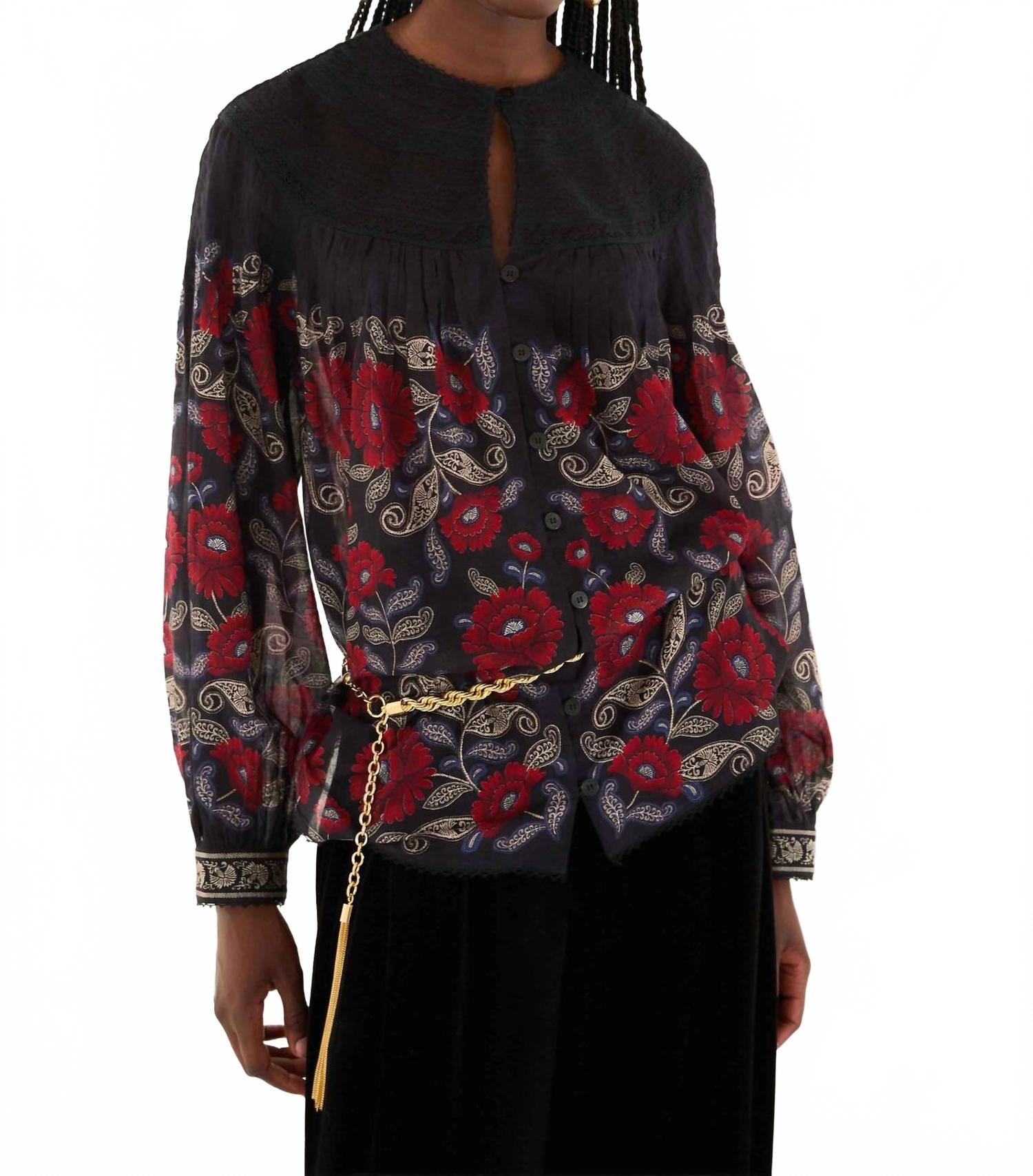 

FARM Rio Блузка Valentina с длинными рукавами, разноцветная