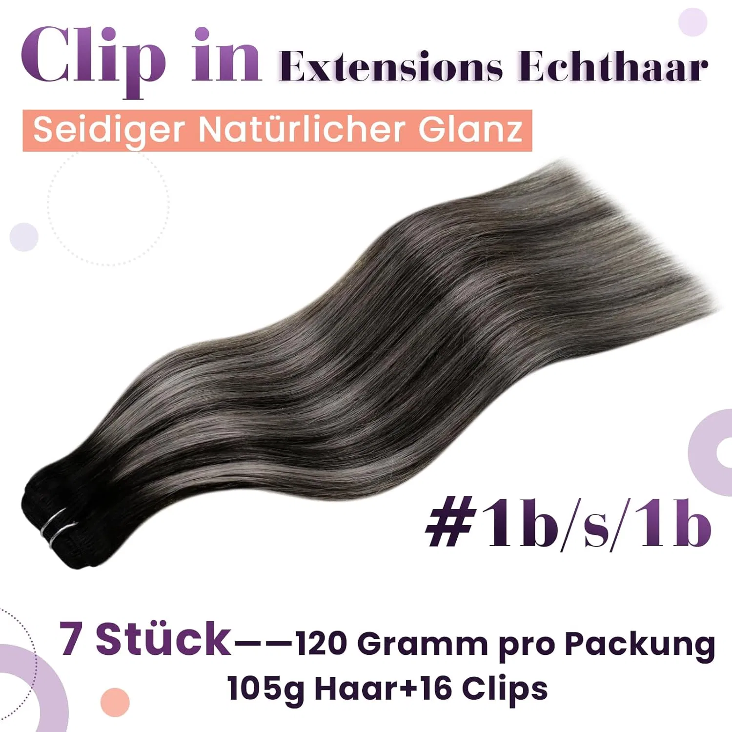 Наращивание волос на заколках LaaVoo Remy Human Hair Balayage Laavoo — фото 3