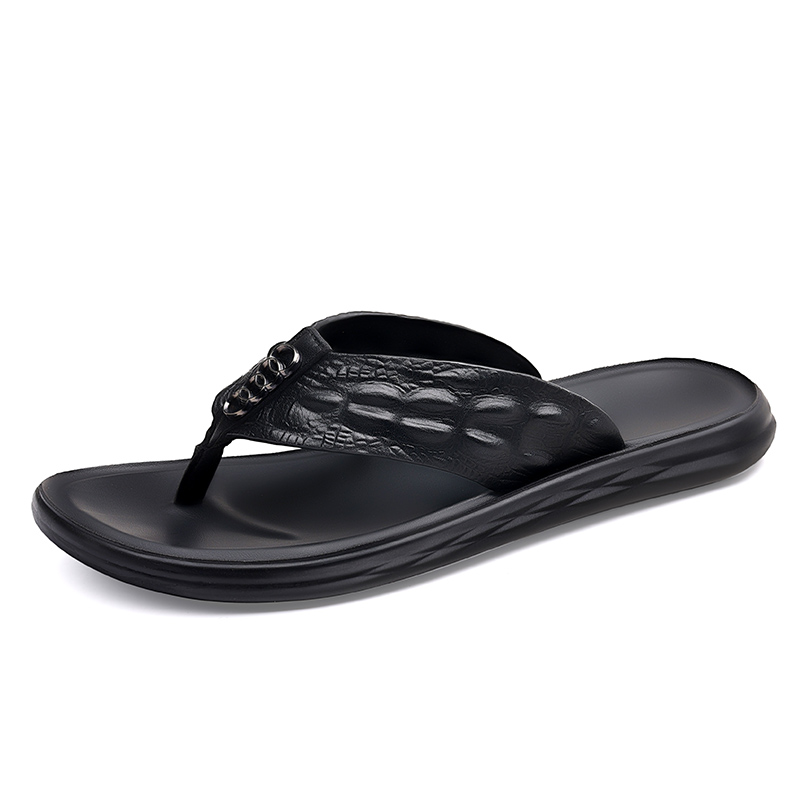 

Износостойкие противоскользящие шлепанцы мужские BOLE, Black