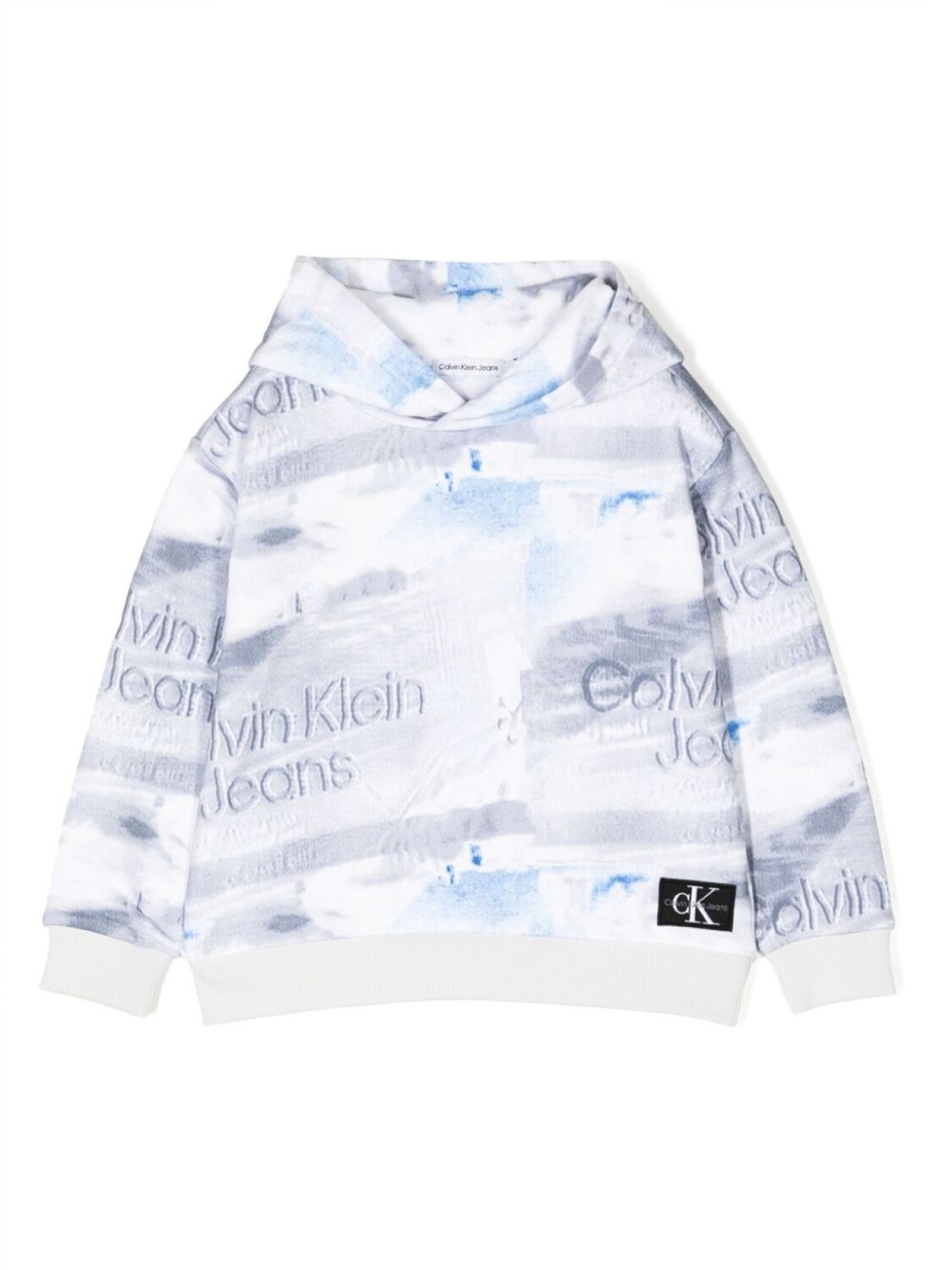 

Худи с нашивкой-логотипом Calvin Klein Kids, серый