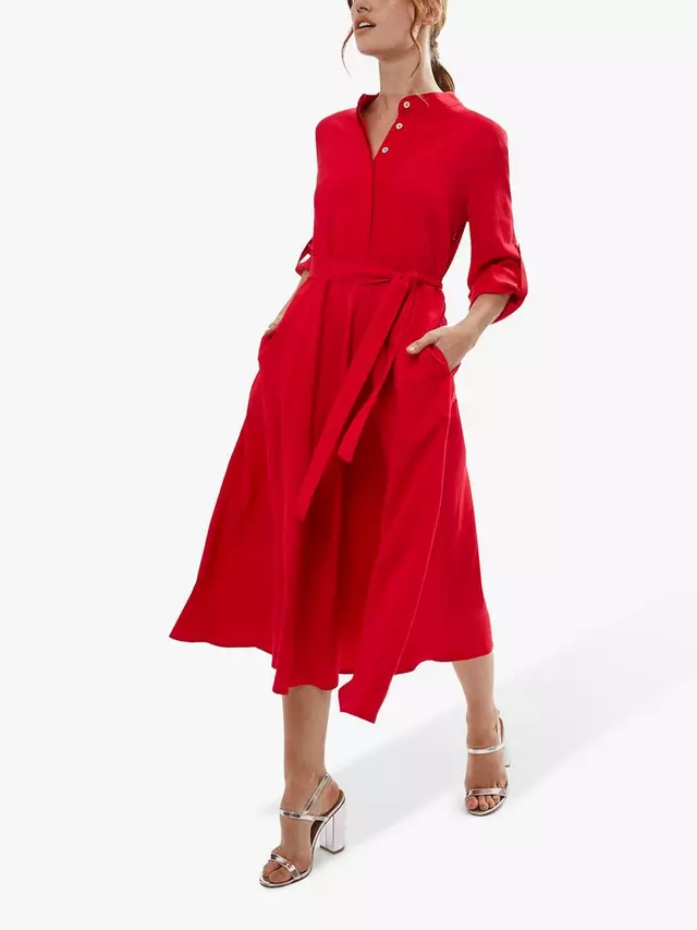 

Платье James Lakeland Roll Sleeve Midi, красный