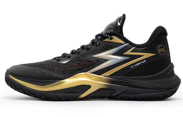 

Баскетбольные кроссовки LIGHT UP Series Basketball Shoes Men Low-Top Obsidian Black/Crown Gold 361°