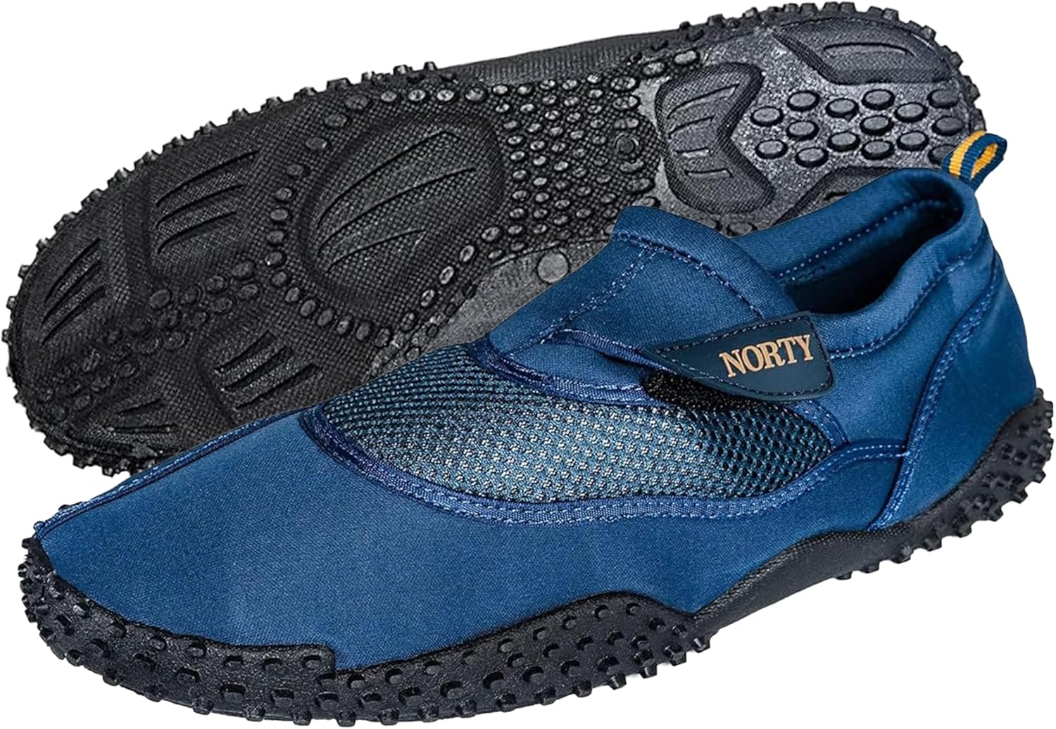 

Мужские водные сандалии NORTY, быстро сохнущие акваноски для пляжа, каякинга и бассейна, с нескользящей подошвой, цвета (черный, темно-синий)