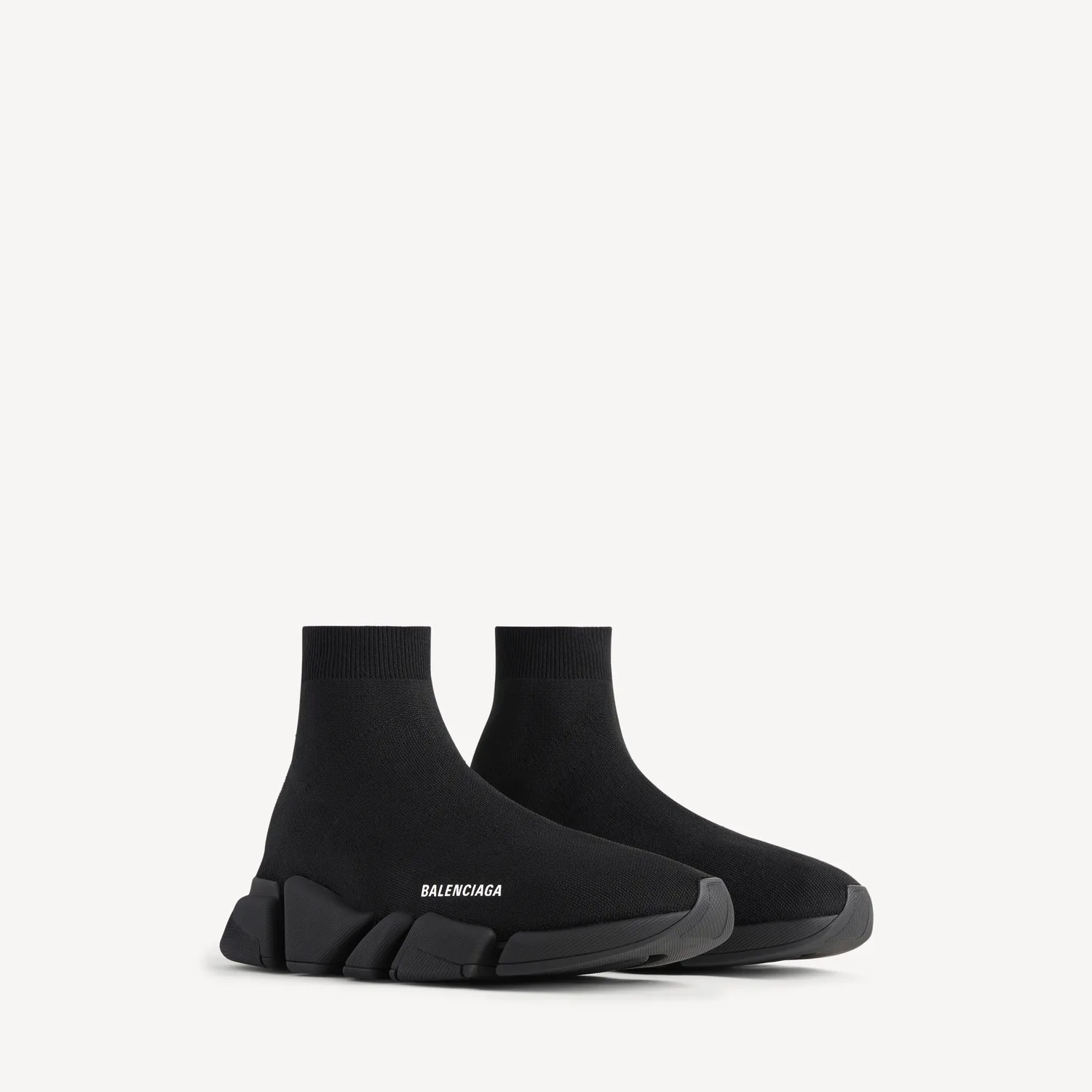 BALENCIAGA Мужские кроссовки Speed 2.0 из переработанного трикотажа в черном цвете — фото 2