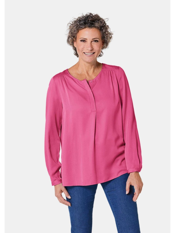 

Короткий размер: Блузка, блузка без застежки с модным воротником цвета камелии. GOLDNER