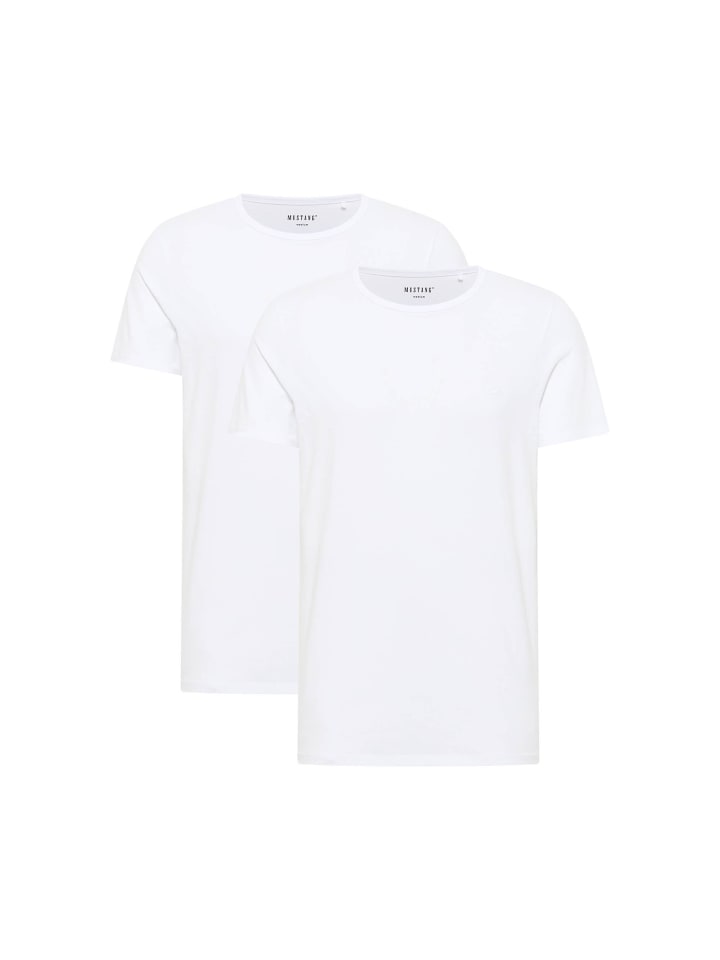

Mustang Комплект из двух белых футболок, Бежевый, Mustang Комплект из двух белых футболок