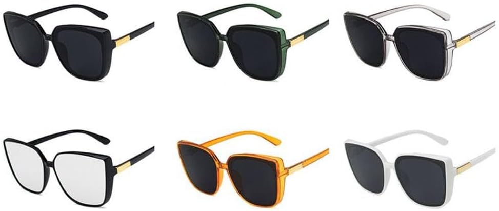 

Винтажные солнцезащитные очки «кошачий глаз» с большой оправой для женщин и мужчин, качественные ретро-очки, модные, с защитой от УФ-излучения UV400 TKKTLLT, Gray Gray