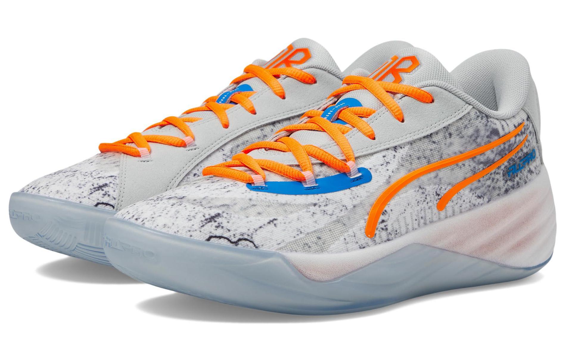 Футболка X Rj Barrett All Pro Nitro 'Knicks' PUMA, серо-оранжевая — фото 2