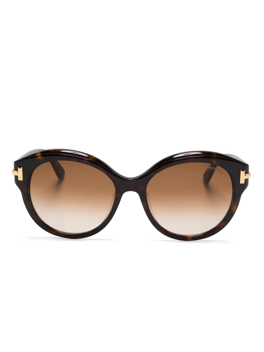 

Солнцезащитные очки в круглой оправе TOM FORD Eyewear, коричневый