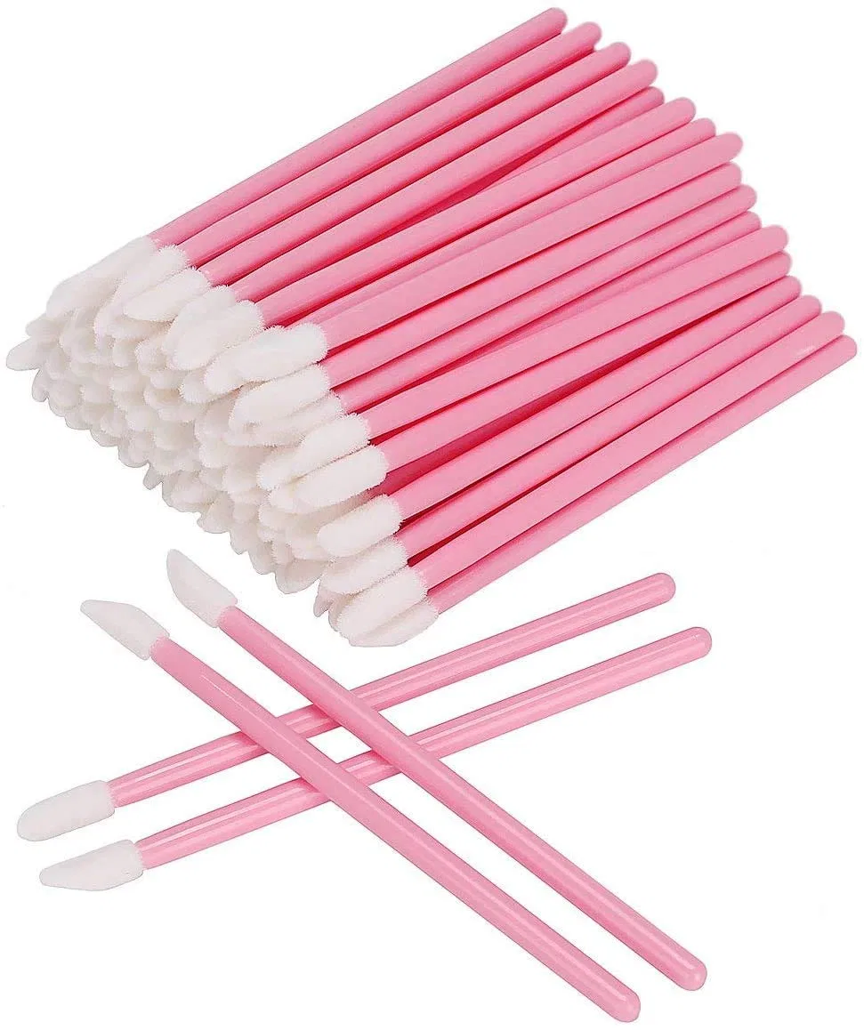 Набор из 100 одноразовых кистей для губ Generic, Pink-100