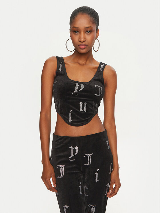 

Топ slim fit Cait JCMCS224252 Juicy Couture, черный