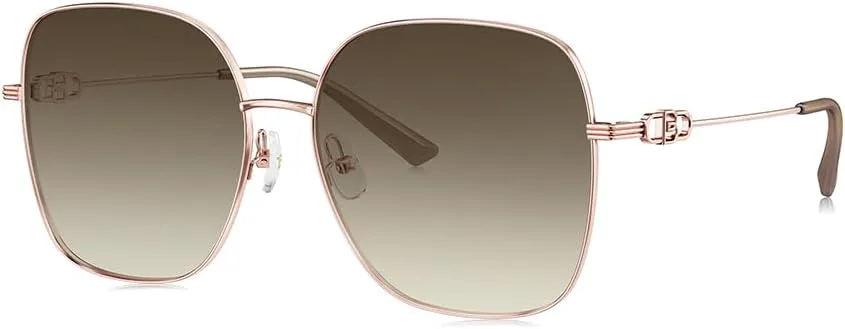 

Женские элегантные солнцезащитные очки BOLON большого размера в модном стиле, эксклюзивный бренд очков EssilorLuxottica, Rose Gold/Gradient Mocha Ti Oversize Bl7193