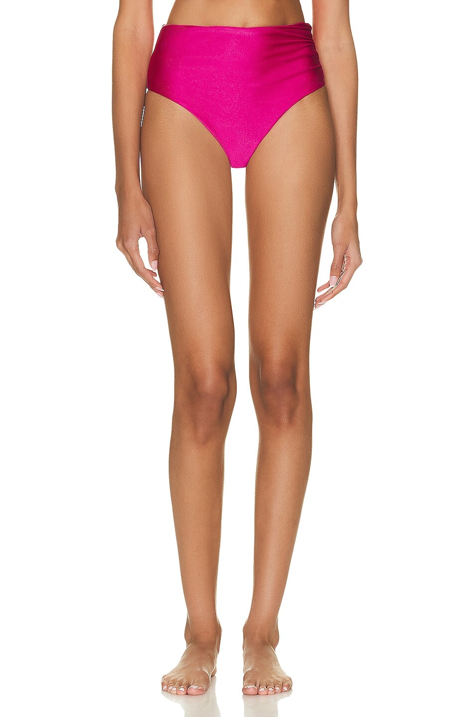 

Низ бикини Simkhai Millie Draped Satin, цвет Dragon Fruit