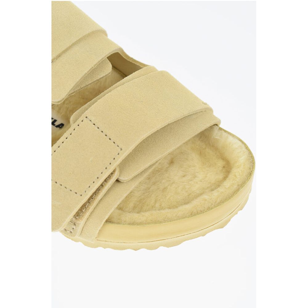 Сандалии TEKLA x BIRKENSTOCK из замши с двойной резинкой и овчиной Birkenstock, Yellow — фото 4