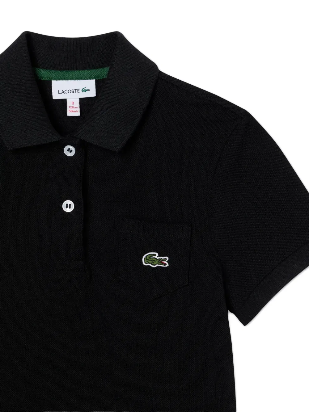 Платье с карманами и логотипом Lacoste Kids, черный — фото 4