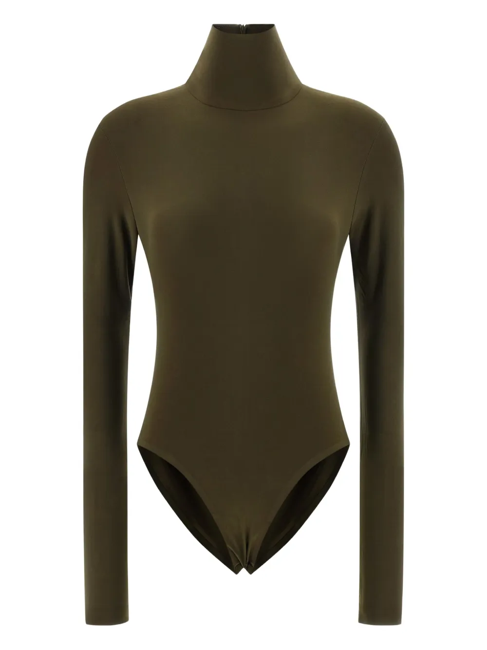 

Боди с высоким воротником и длинными рукавами Norma Kamali, зеленый