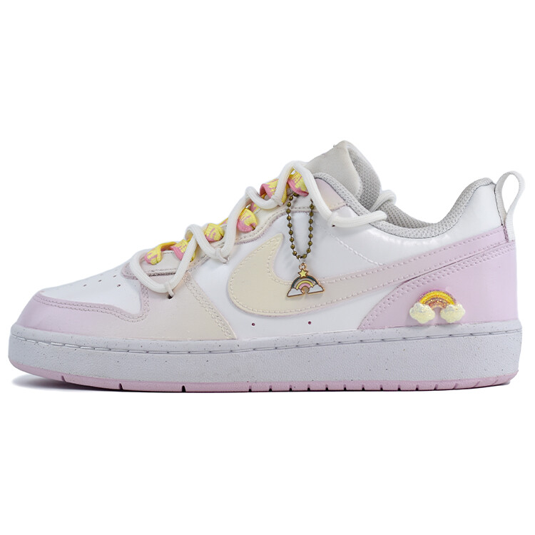 

Кроссовки Nike Court Borough Skateboarding Shoes Women's Low-top Powder/White Rice, бежевый