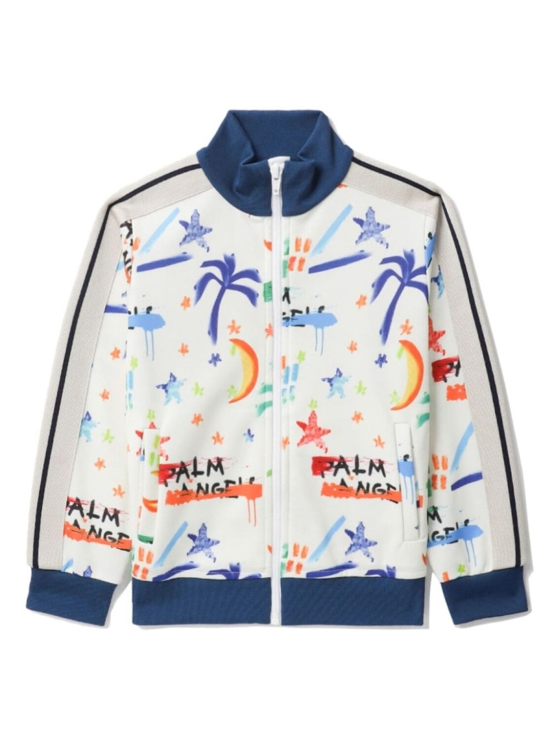 

Бомбер с графичным принтом и логотипом Palm Angels Kids, белый