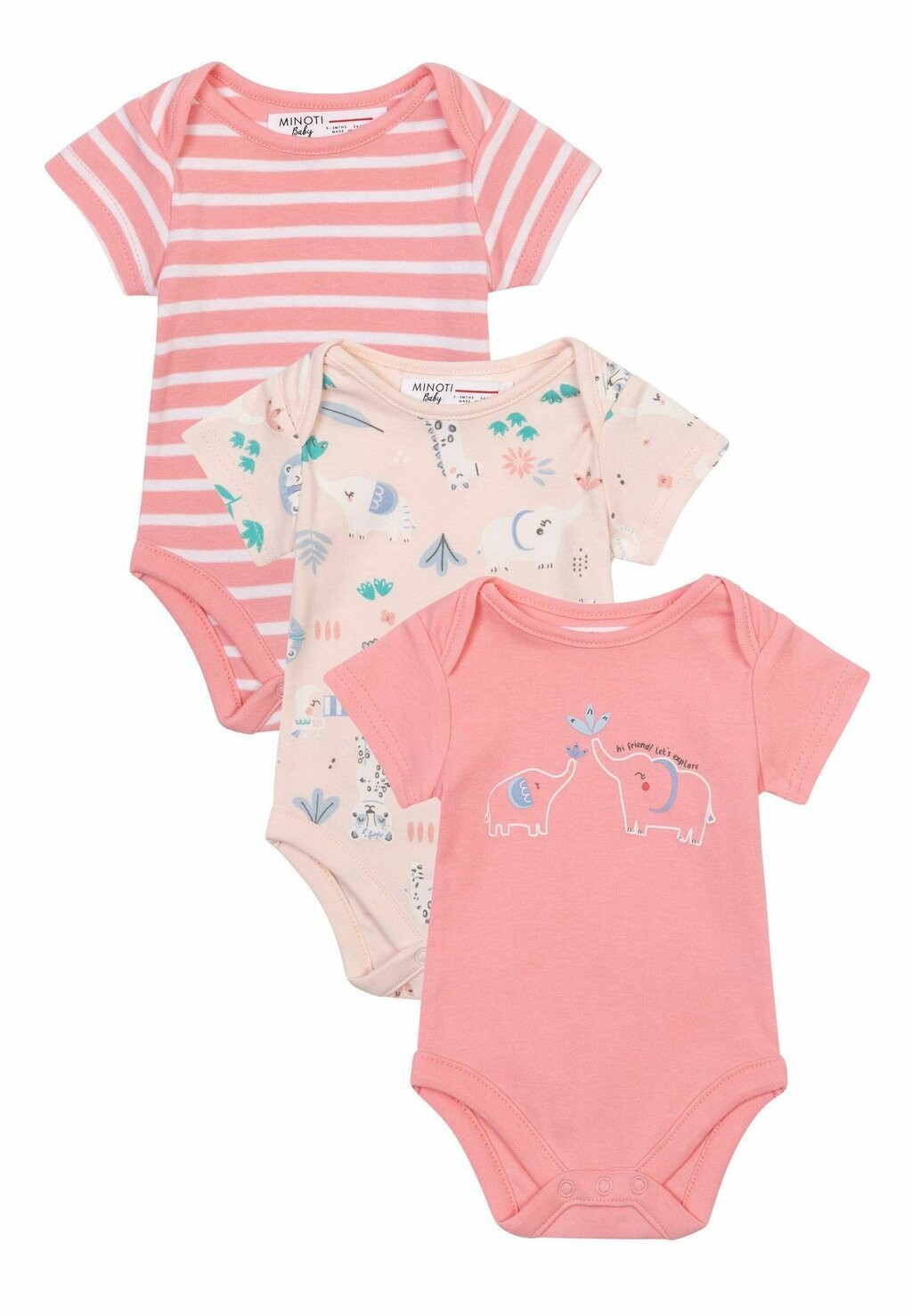 

Боди 3 PACK MINOTI, цвет pink/cream