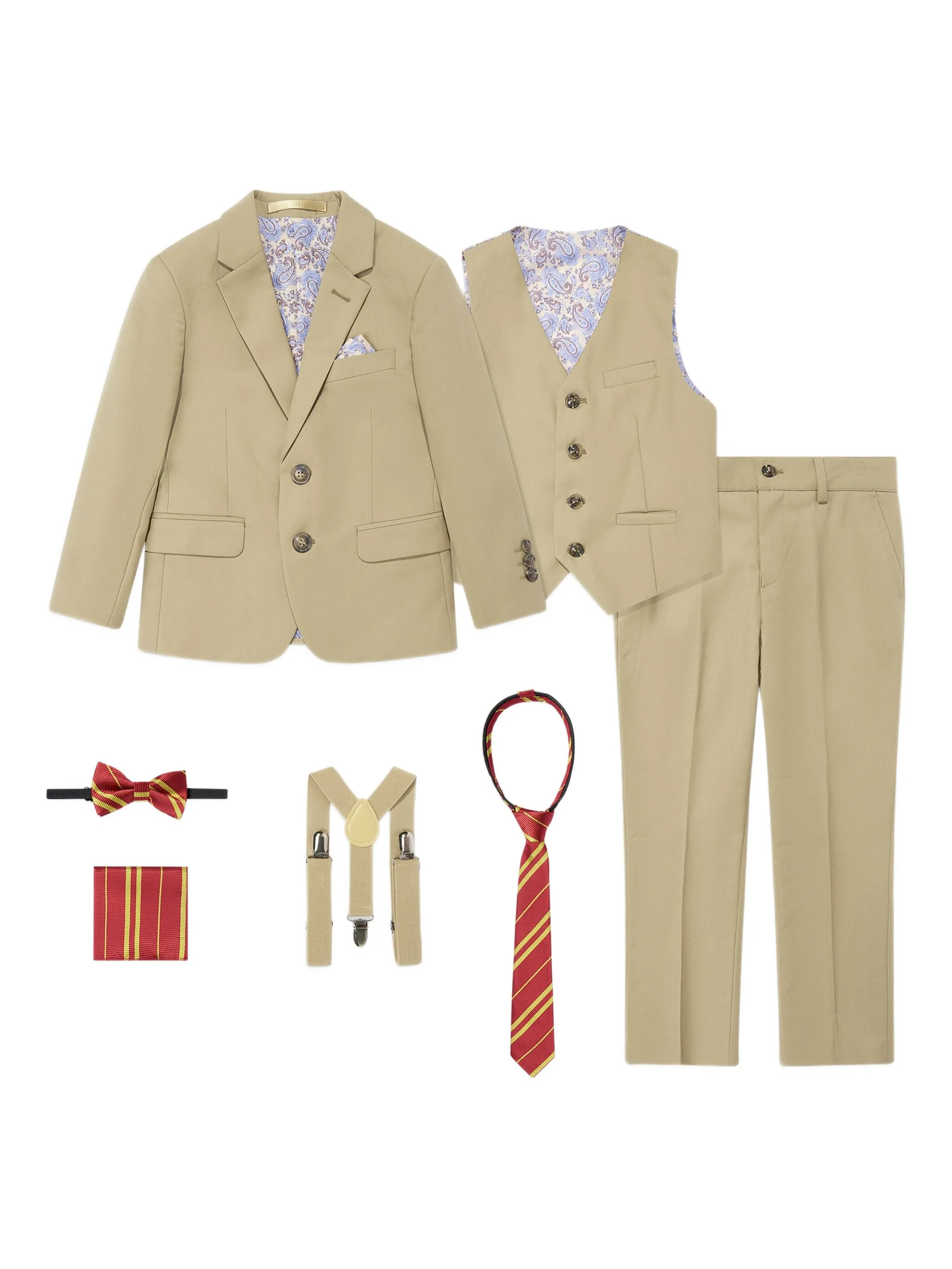 

Костюм из семи предметов Suitlab Kids, бежевый