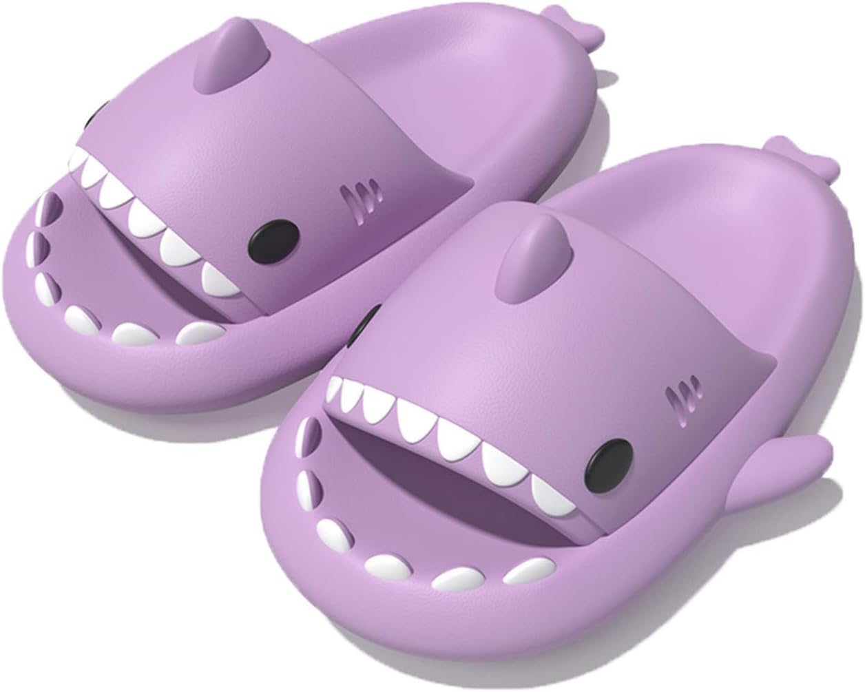 

Тапочки Zureto Shark Cloud, милые тапочки с рисунком акулы для дома и улицы для женщин и мужчин, фиолетовый