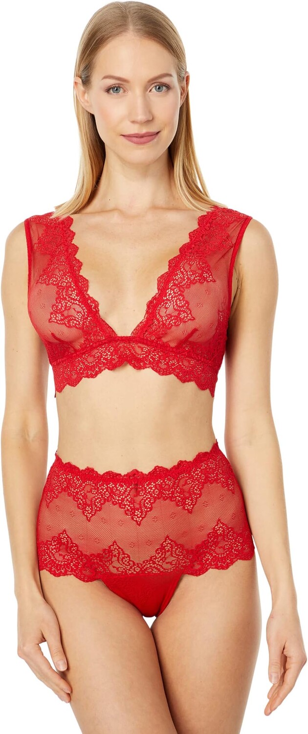 

Бюстгальтер Only Hearts So Fine Lace Tank Bralette, цвет Tango