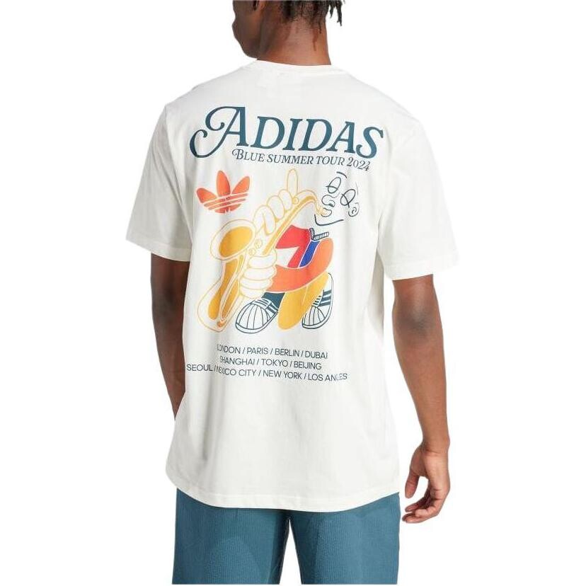 Одежда Футболка мужская Off White Adidas Originals, кремовый — фото 4
