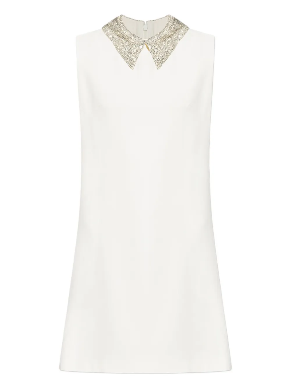 

Мини-платье без рукавов с декорированным воротником VERSACE, нейтральный