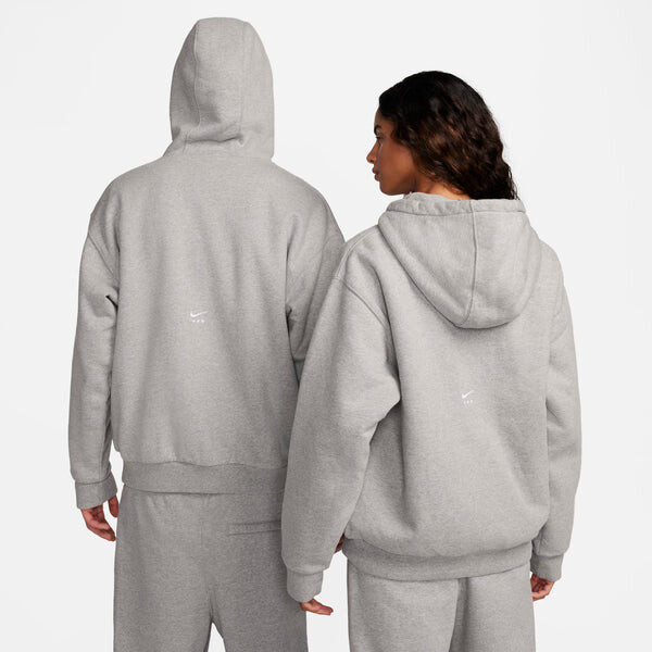Куртка x mmw флисовая толстовка с капюшоном на молнии Nike, серый — фото 3
