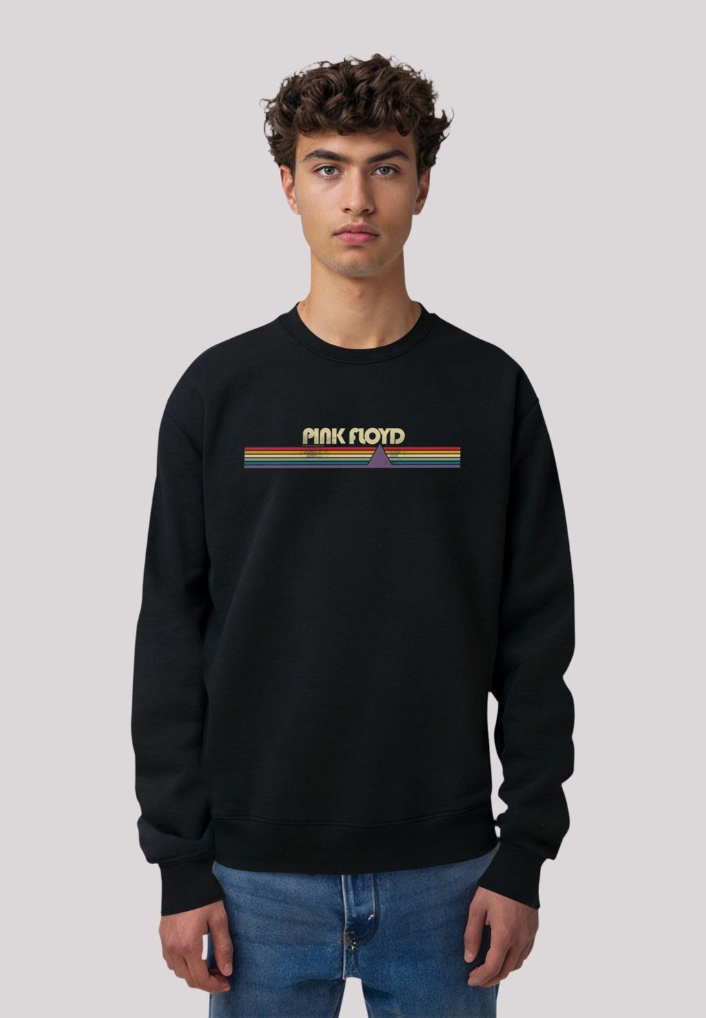 

Толстовка PINK FLOYD PRISM RETRO STRIPES F4NT4STIC, черный