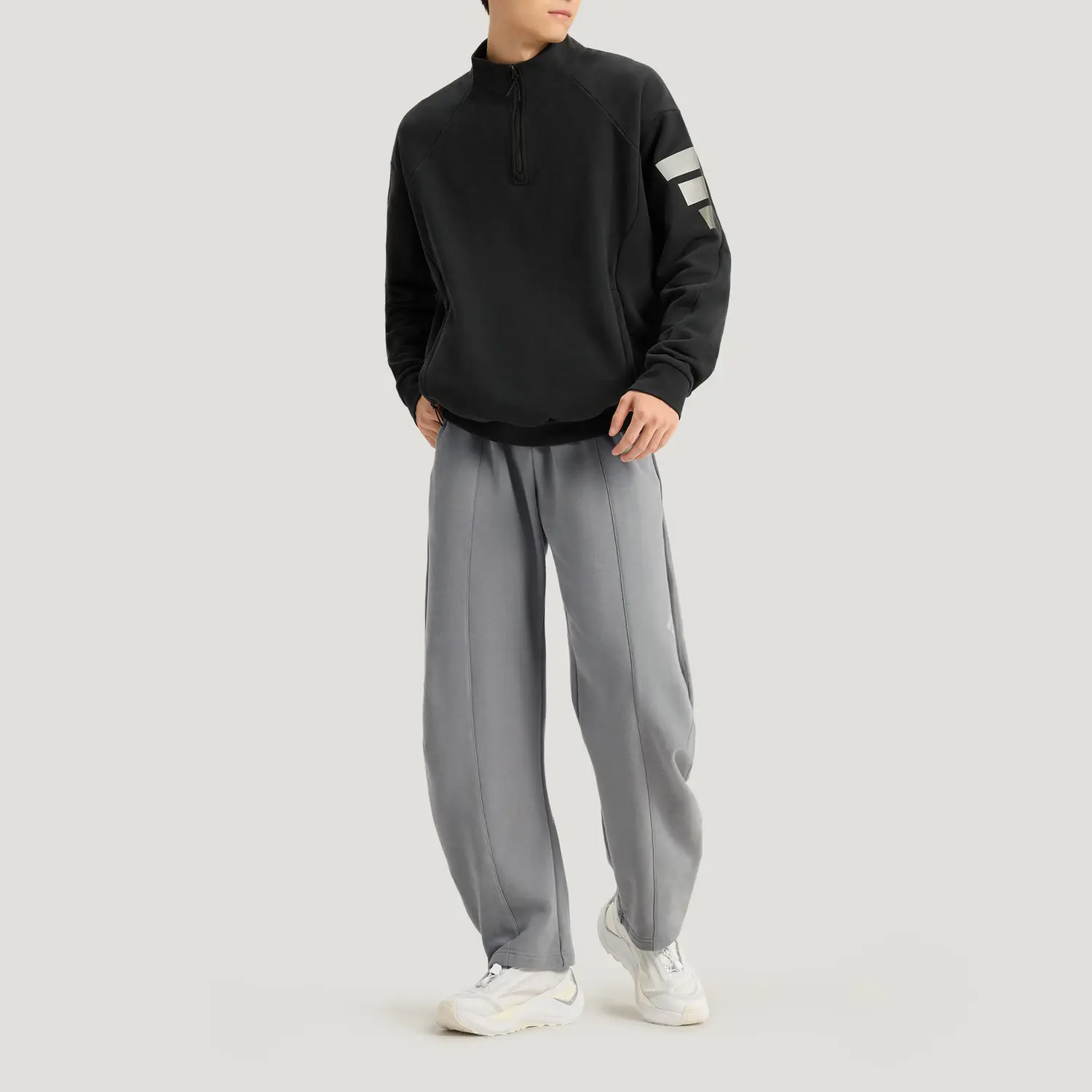 FOS KNIT JOGGERS повседневные брюки мужские Adidas, серый — фото 4
