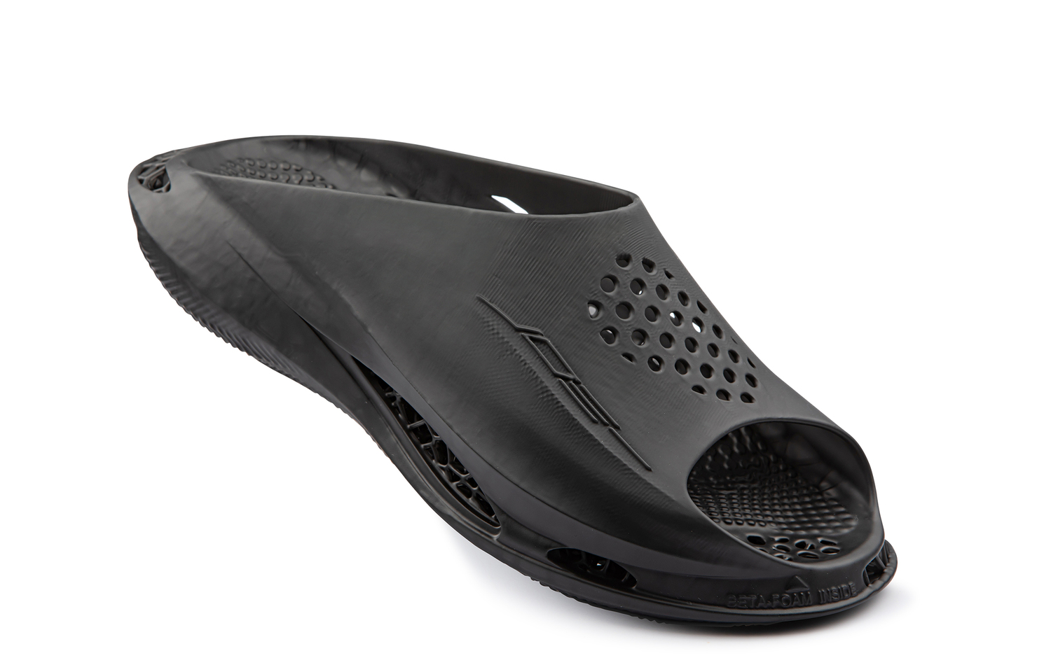 LOXKI Слайдеры унисекс матовые черные - Slipper-Beta 3D матовые черные, цвет Slipper-Beta 3D Frosted Black — фото 3