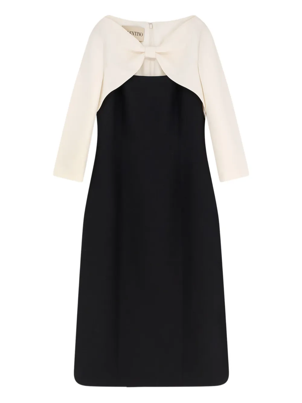 

Миди-платье с контрастным узлом Valentino Garavani, черный